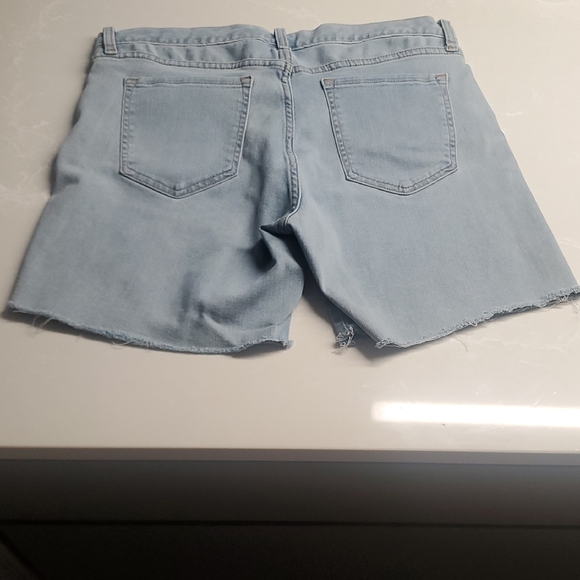 Light Blue Denim Men's Shorts - Picture 3 of 5